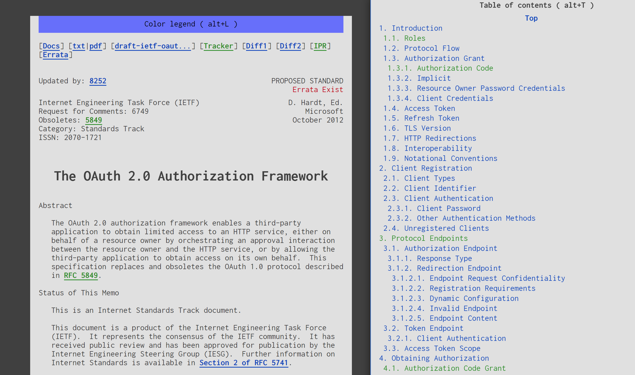 Restyled ietf RFC document